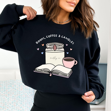 Cargar imagen en el visor de la galería, Books, coffee & candles Sudadera