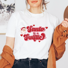 Cargar imagen en el visor de la galería, Santa is a Swiftie RED Playera