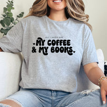 Cargar imagen en el visor de la galería, Coffee &amp; Books Playera
