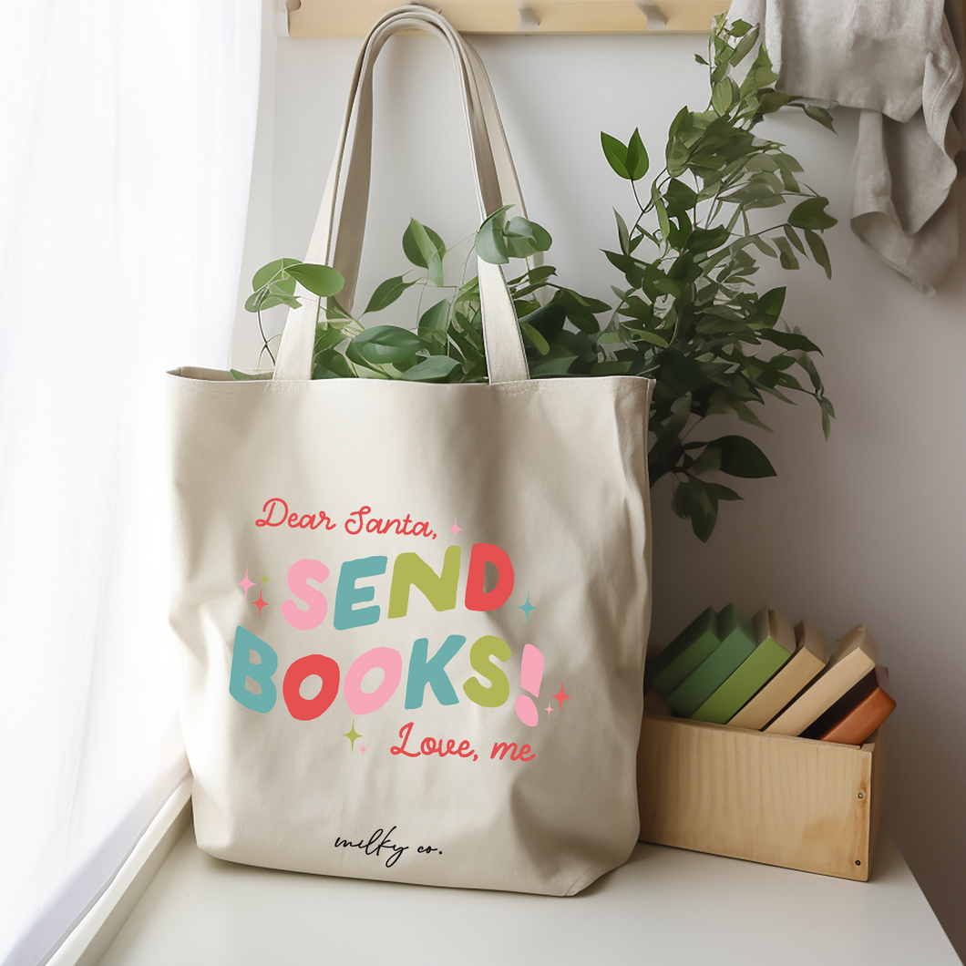 Dear Santa, send books! Tote Bag / Bolsa