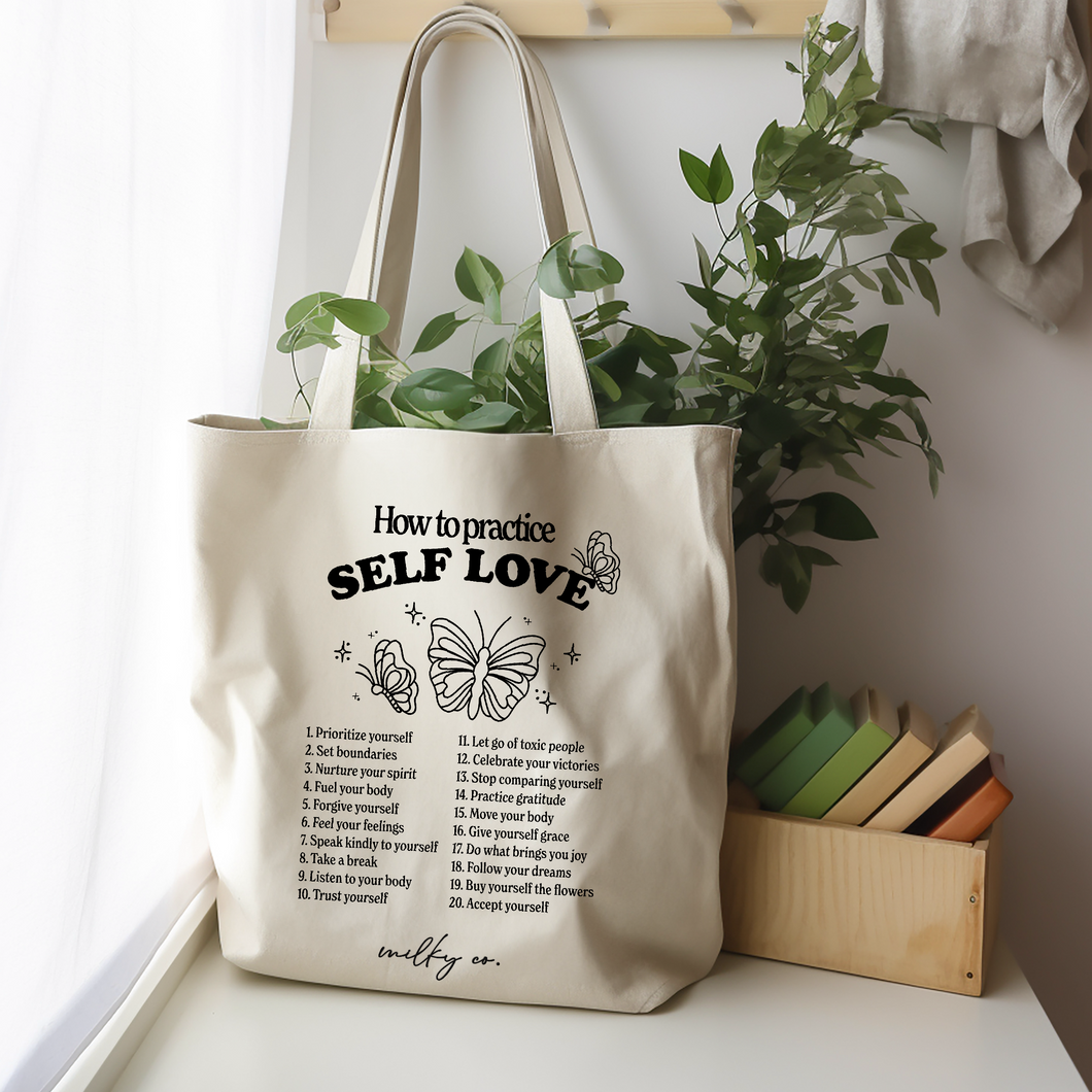 How to practice self love Tote Bag / Bolsa