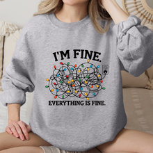 Cargar imagen en el visor de la galería, I&#39;m Fine, everything is fine Sudadera
